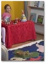 Opowieść o Indianach z Ameryki Północnej, do których zakradł się afrykański lew, wymyślona przez Marysię.